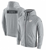 Men's Kansas City Chiefs Nike Gridiron Gray 2.0 Full-Zip Hoodie - Ash FengYun,baseball caps,new era cap wholesale,wholesale hats
